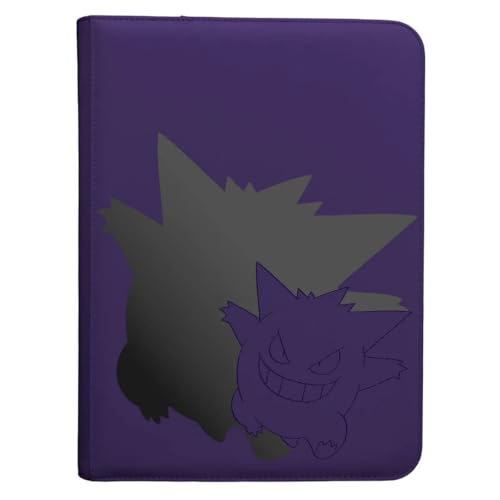 Compatible con Pokemon 9 Pocket Gengar Zip Zippered PRO-Binder 360 tarjetas, álbum de recortes, cartera
