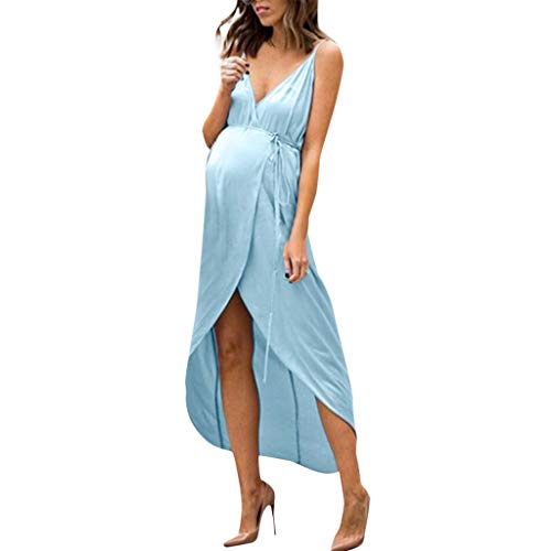 Preisvergleich Produktbild Damen Umstandskleid Frauen Mutterschaft Sommer Ärmellos Beiläufige Heligen Sommerkleid Schwangerschaft Kleid Kleidung Damen Umstandskleid für Schwangere