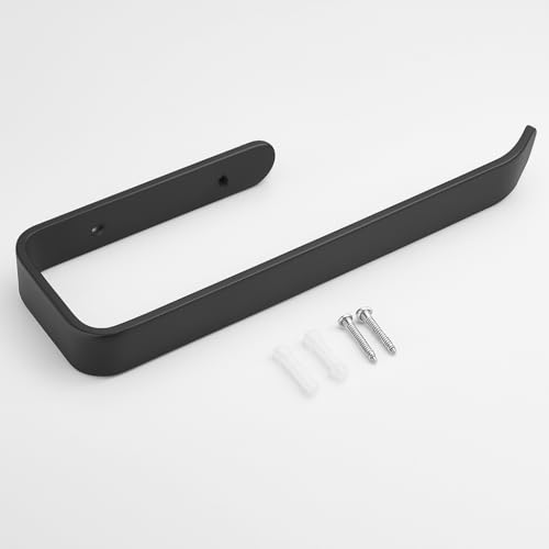 Image of Napkin Hanger for Washbasin | Hand Towel Hanger for Bathroom Accessories | Towel Ring | Napkin Holder -(Black - Powder Coated)-27L x 7.5W x 3H