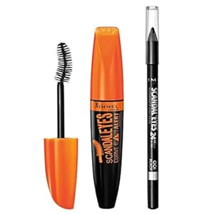 Rimmel ScandalEyes Curve Alert Mascara with ScandalEyes Waterproof Kohl Kajal Liner, 1 Set, Combo