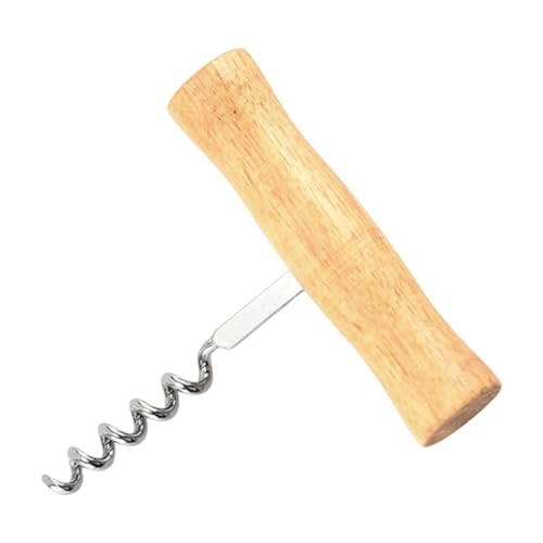 Sacacorchos Mango de Madera | Forma de T | Acero Inoxidable Calidad | Abrebotellas Clásico | En Legno | Tire-bouchon En Bois | Sacacorchos De Madera | Wooden Handle Corkscrew | Bar Casa