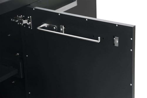 Cozze® Cuisine d’extérieur 180 avec Plan de Travail INOX – Module Cuisine extérieur modulable, 3 Portes, Poubelle intégrée, Support 2 Bouteilles de gaz, 6 roulettes, Charge 150 kg – vue 6