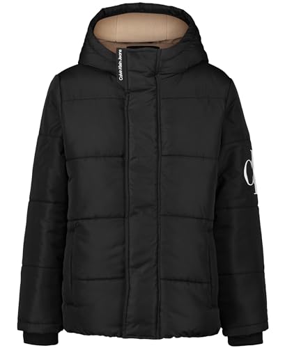 Calvin Klein Boys' Heavy Weight Hooded Bubble Jacket with Polar Fleece Lining2
