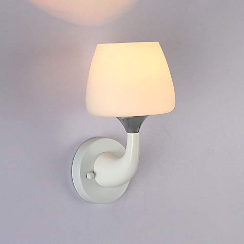 Led wall sconce eficiente de luz difusa y sombra de vidrio 2