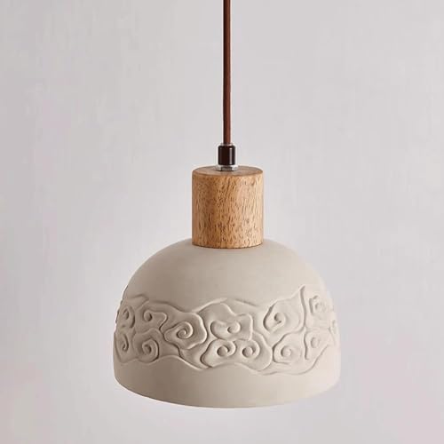 Lámpara colgante de cemento nórdica retro E27 regulable para comedor 2
