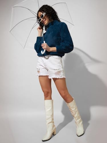 Image of THE DRY STATE Women's Fur Pull Over With High Neck