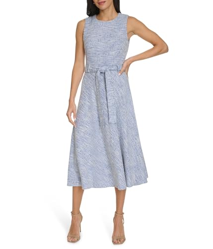 Robe Calvin Klein Tweed robe décontractée femme chic A-Line