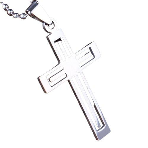 Collier chaîne avec pendentif croix homme aux finitions soignées et robustes