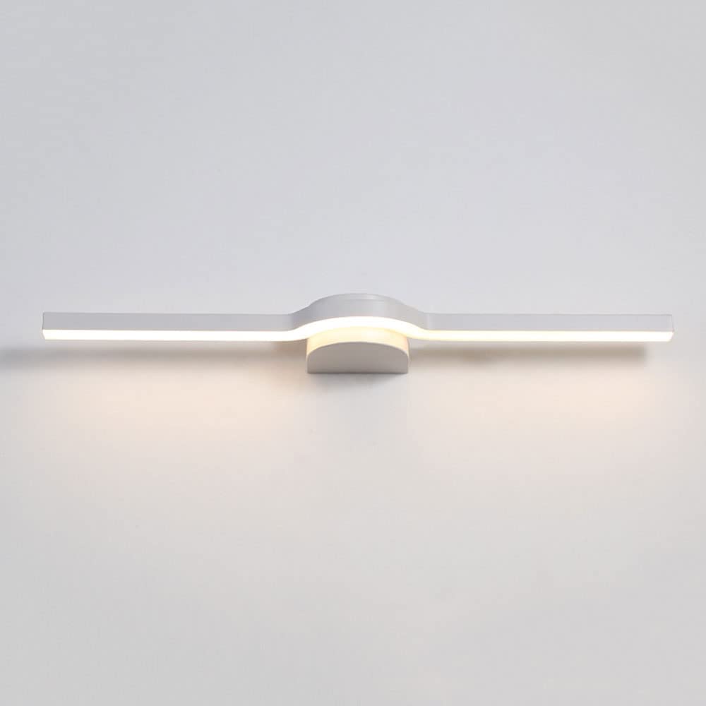 Apparecchio di illuminazione lineare per bagno con luce anteriore a specchio a LED, lampada da parete per bagno da 17 W, 80 cm, luci per specchietto da toeletta in metallo, sopra la toeletta per toile