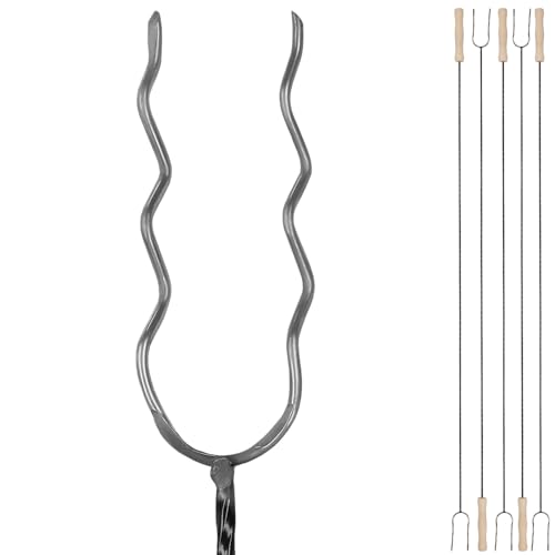 KOTARBAU® 5er Set Grillspieße - Lagerfeuer Spieße lang - Grillgabel - Camping Grill – 130 cm – Würstchenstecker – Feuergabel – Grillgabeln