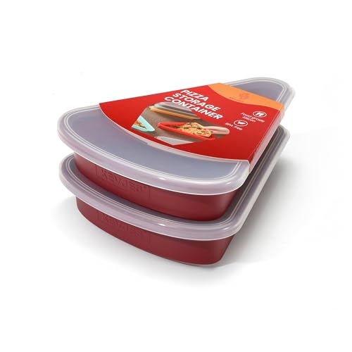 KEVJES 2-Pack Reusable Silicone Leftover Pizza Slice Storage Container with Air-tight Lids-BPA Free,Fits Single Slice up to 16”,Save Space,Refrigerator organizer (Cranberry) KEVJES 2-Pack Reusable Silicone Leftover Pizza Slice Storage Container with Air-tight Lids-BPA Free,Fits Single Slice up to 16”,Save Space,Refrigerator organizer (Cranberry)