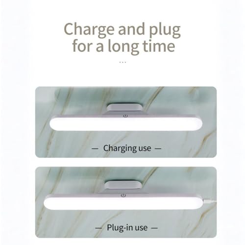 Image of Rechargeable Magnetic Wall Light with Touch Control | LED Study Table Lamp for Students | Dimmable Reading Light for Bedroom, Dressing Table & Picture Lighting | Wireless & Adjustable Light Bar