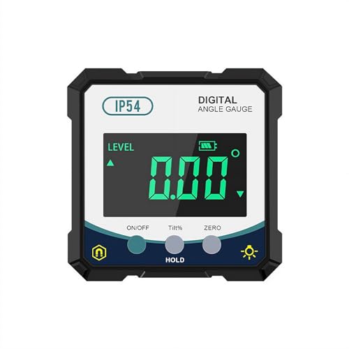 デジタル角度計 4*90°測定可能 デジタル水平器 LCDディスプレイ 磁気傾斜ボックス IP54保護 木工工具 角度計 防水 防塵 木工 テーブルソー 建設 金属加工用