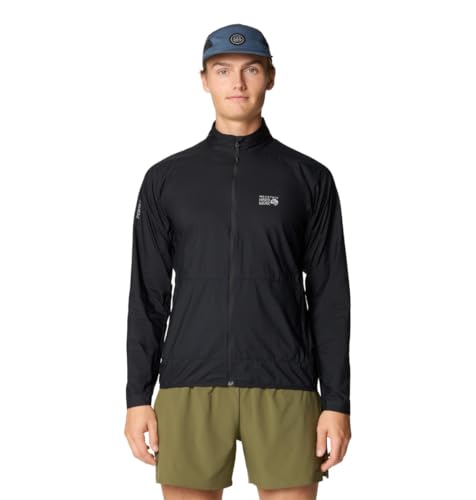 Mountain Hardwear Men's Slim KOR AirShell Full Zip Jacket, Black, Medium
