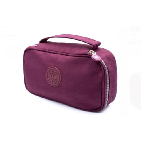Estojo Escolar Box Grande Capacidade Organizador Necessaire Para Lápis Com 20 Elásticos Zíper Resistente Papelaria Fofa Estojo Tactel, PREMIUM (Roxo)