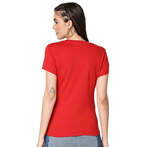 Image of Bewakoof Women 100% Cotton Enjoy Coca - Cola | Half Sleeves |-WCKC - T-Shirt