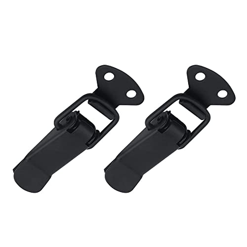 Toggle Clamp Latch Security Spring Loaded Car Bumper Hook Lock Clips Hasp Kit 2Pack Universal Quick Release Fasteners for Racing Car Truck Bumper Trunk Fender and Hatch Lids Accessories(L)