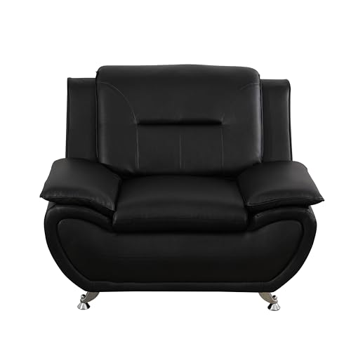 DeerPlanet Faux Leather Sofa Set 3 Piece Living Room,Furniture Set