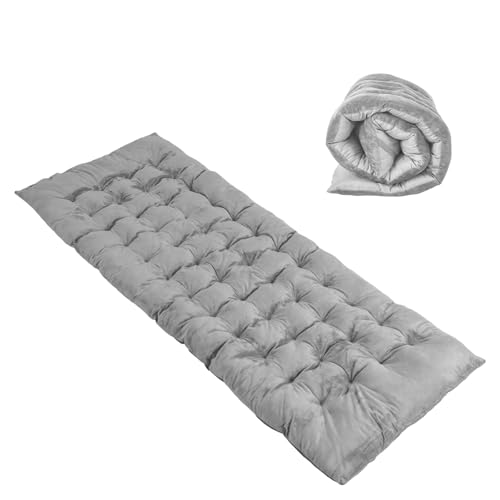 SOARS Liegenauflage 190 x 70cm, 5cm Dicke Polsterung Auflage für Deckchair, Sonnenliege, Gartenliege, Feldbett (Grau)