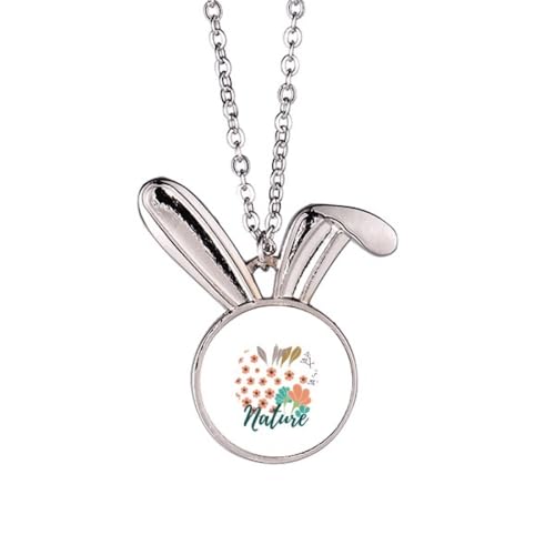 Collier lapin et sa fleur orange, un bijou poétique et tendre