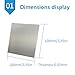 Pure Zinc Sheet Plate - 10cm x 10cm - Zinc Foil for Experiments and Industrial Use(0.02mm)