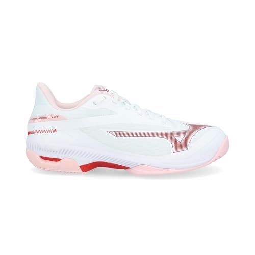 Evita resbalones con Mizuno Wave Exceed Court de mujer: máxima estabilidad All Court en rosa