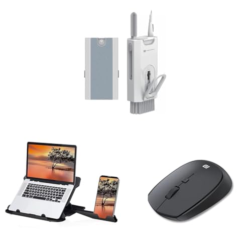 Image of Portronics Clean M Multifunctional 8-in-1 Gadget Cleaning Kit with Mobile Holder for Smartphone, Tab