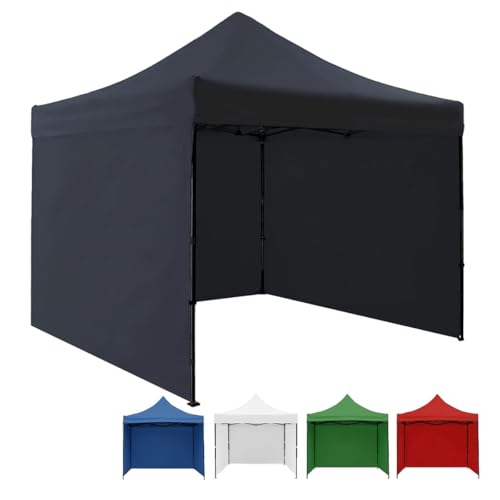 SELECTSHOP Carpa Toldo 3x3 Metros con Paredes Reforzado Plegable Impermeable Facil Armado Y Transporte para Jardín Casa Exterior Uso Rudo Acero Lona...