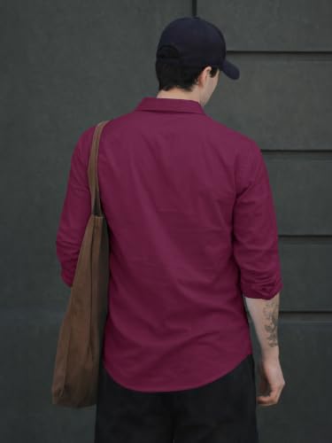 Image of Noble Monk Men's Full Sleeve Shirt | Casual Shirt for Men | Stylish Cotton Blend | Comfortable Everyday Wear | Button Down Clothing | Travel & Outdoor Apparel
