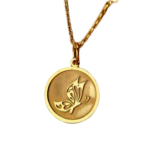 Collar de plata de ley 925 que no causa alergias con medalla de la eternidad de 22 mm