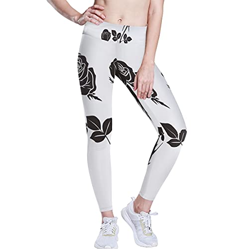 MALPLENA Rosebud Pantalon de yoga pour femme avec contrôle du ventre et élastique 4 directions, 1, Taille S