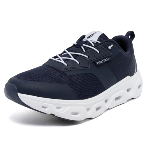 Image of Nautica Mens Running Sneakers Sport Fashion Lace-Up Athletic Soft Shoes for Gym Tennis Men - Cushioned, Breathable, Lightweight & Comfortable