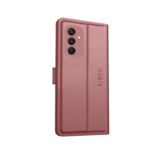 Image of AIBEX Compatible for Samsung A56 5G Flip Cover Leather Finish with Magnatic Closure | Inside TPU with Card Pockets | Wallet Stand | Complete Protection Flip Case -Brown