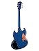 KGD Relic SG Sunburst Guitar,Mahogany Body and Neck,Rosewood Fingerboard,Bone Nut,6-String Relic Heavy Metal Guitar,Professional/Electric Guitars for Adults (Blue)