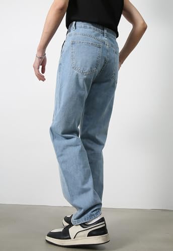 Y2K Baggy Jeans for Men Teen Boys Mid Rise Wide Leg Hip Hop Skater Jeans Casual Loose Boyfriend Denim Pants Streetwear3