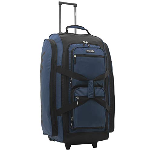 Wrangler Rolling Travel Duffel, Navy Blue, 30