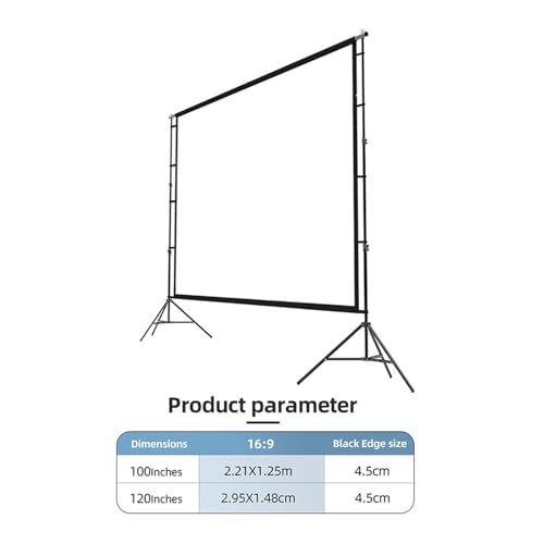 Pantalla para proyector exterior con trípode plegable 100 pulg miniatura 6