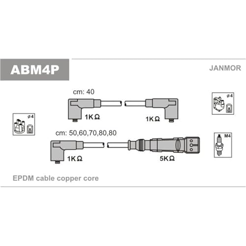 Cables de encendido Janmor ABM4P para un rendimiento óptimo de tu motor 2