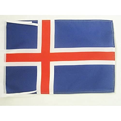 AZ FLAG - Flagge Island - 45x30 cm Mit Kordel - Isländische Fahne 30 x 45 Cm - Flaggen
