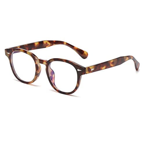 Image of Retro Round Blue Light Blocking Glasses for Men Women, Vintage Frame Non-prescription Computer Reading Eyeglasses
