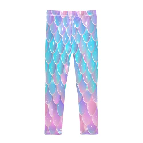 Bolaz Toddler Girls Leggings Printed Yoga Pants Leggings Fish Scales Super Romantic for Kids2