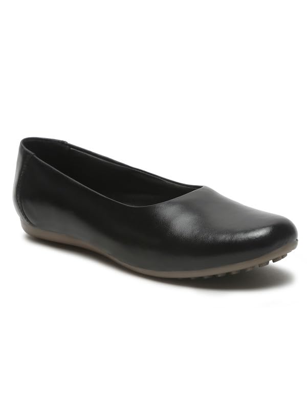 TEAKWOOD LEATHERS Womens Leather Ballet Flat Shoes | Anti-Skid with Patterned TPR Sole (Black, 36) (B0D4F3CGSG) Amazon Price History, Amazon Price Tracker