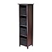 Verona 4-Section N Storage Shelf with 4 Foldable Black Color Fabric Baskets