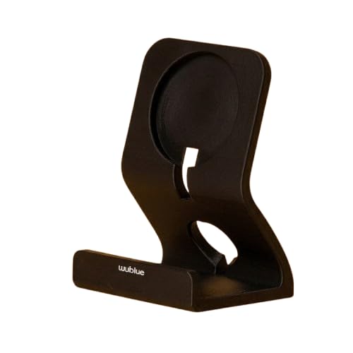Lean Meridian 3D Printed Charging Stand | Vertical Desk Phone Dock for iPhone 12/13/14/15 Series | Compact Mobile Holder for Desk & Bedside | Stable & Minimal Design (Black)-image-19