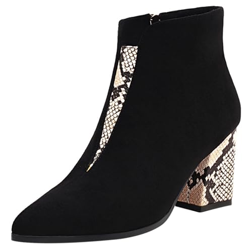 Bottines Chelsea femme en suède à talon bloc Gicoiz