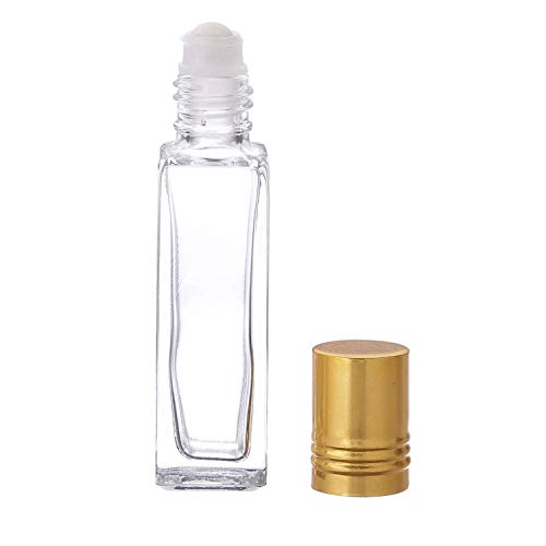 Image of Hunky Dory Fragrances 8ml Empty Reusable Roll on Glass Bottles For Attar, Essential Oils, Cosmetic Etc (Set of 3)