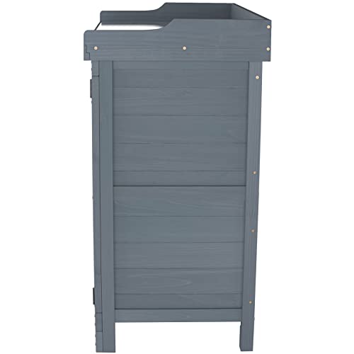 image for GDLF Outdoor Garden Patio Wooden Storage Cabinet Furniture Waterproof 