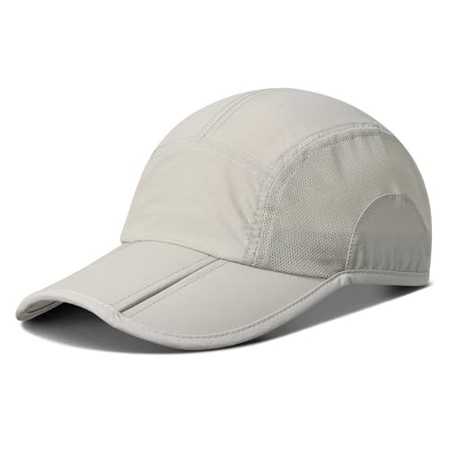 TAGVO Baseball Cap Herren Damen, Schnell Trocknende UV-Schutz Baseballkappe mit Umklappbarer Krempe, Professionell Atmungsaktiv Leichte Sport Running Cap, Basecap Sommer für Golf Angeln Wandern., 6.54 €