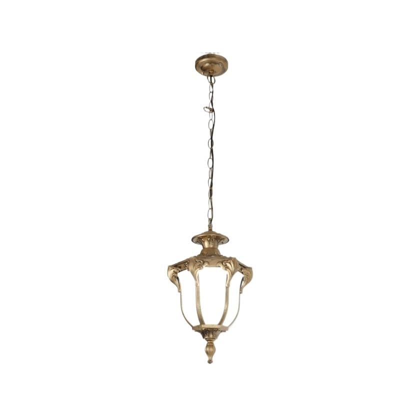 Lustre de fil extérieur style américain lanterne suspendue bronze pour balcon et cour