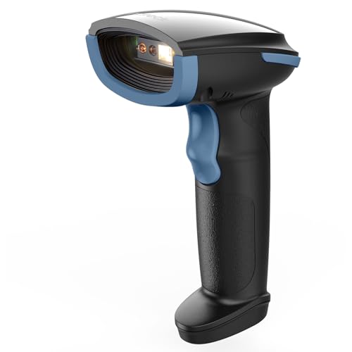 Image of Inateck 2D Barcode Scanner, Wireless Bluetooth QR Barcode Scanner, Handheld Scanner with APP and SDK, 1 Charge for 3 Months, BCST-23 Blue